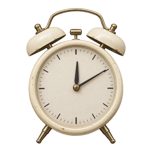 A twin-bell alarm clock